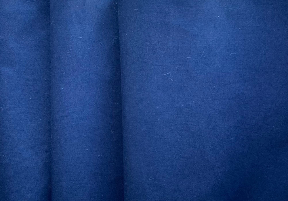 Marine Blue Cotton Blend Poplin