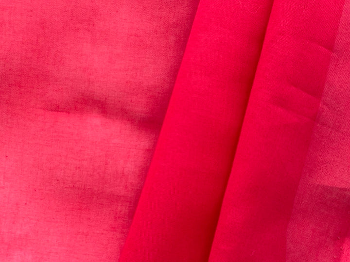 Semi-Sheer Tropical Fuchsia Cotton Voile (Made in Italy)