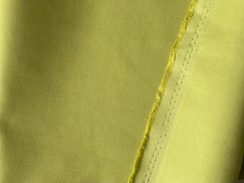 Smooth Pyrite Yellow Stretch Cotton Blend (Made in Italy)