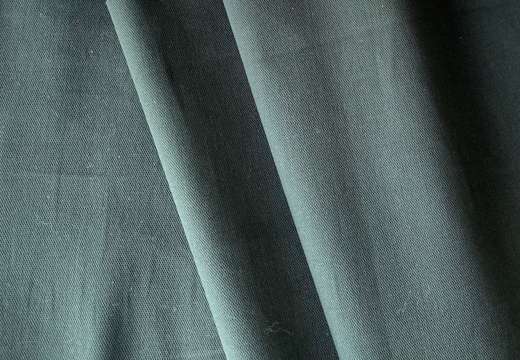 Bottle Green Sueded Stretch Cotton (Made in Italy)