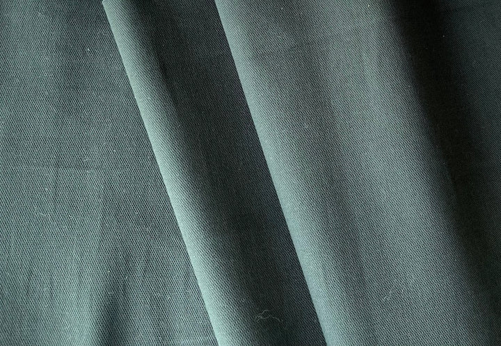 Bottle Green Sueded Stretch Cotton (Made in Italy)
