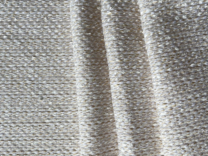 High-End Creamy Wheat & White Bouclé Tweed (Made in Italy)