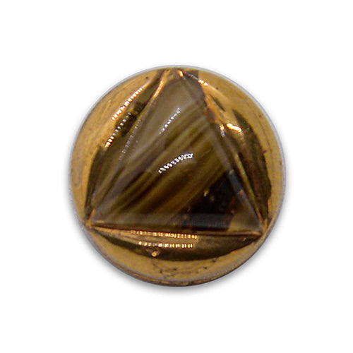 Triangle Gold Glass Button (Made in Germany)