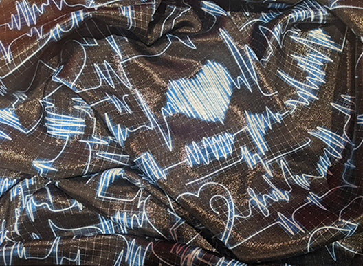 Heartbeat Silk & Lurex Chiffon (Made in Italy)