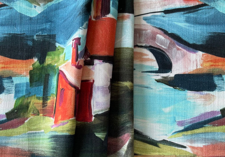 Expressionistic-Influenced Seaside Landscape Cotton Canvas
