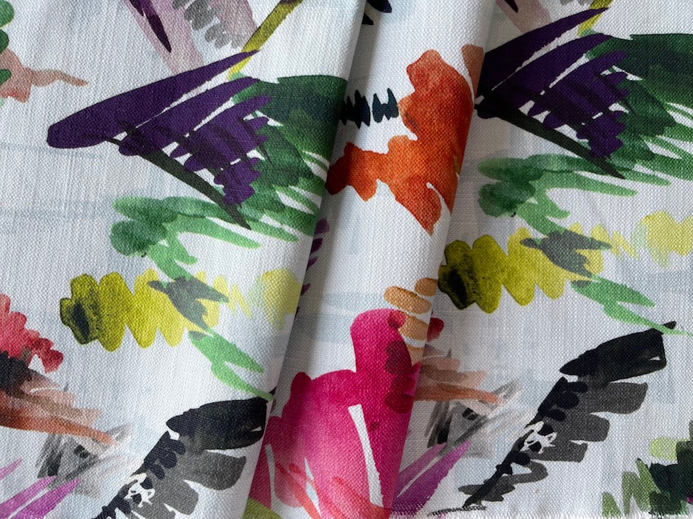 Perky Tropical Confetti Splashes Cotton Canvas