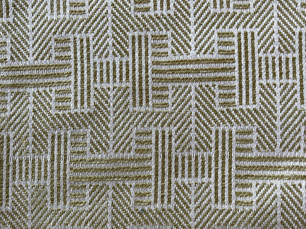 Modern Wheat & Ivory Columnar Basketweave Polyester Blend