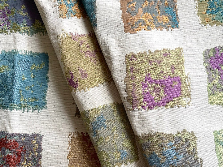 Mottled & Marbled Blocks Cotton Blend (Made in Turkey)