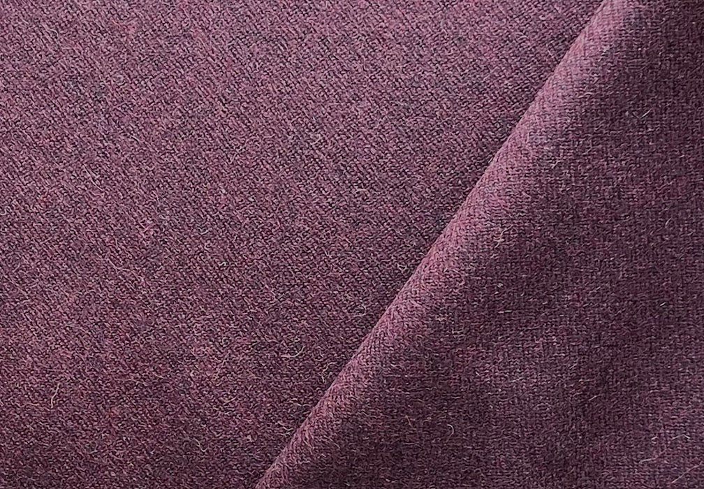 High-End Moderne Heathered Wine Wool Blend (Made in Italy)