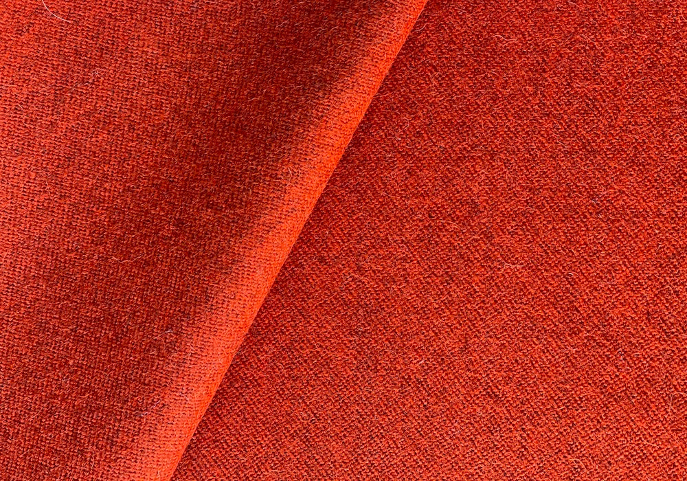 High-End Moderne Heathered Ripe Persimmon Wool Blend (Made in Italy)