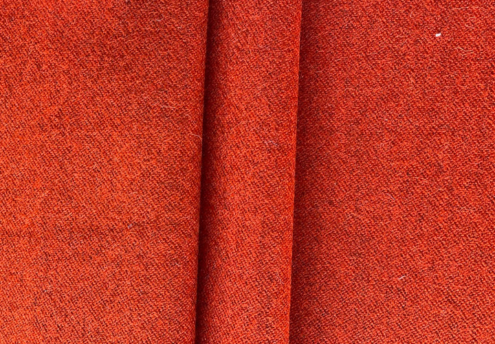 High-End Moderne Heathered Ripe Persimmon Wool Blend (Made in Italy)