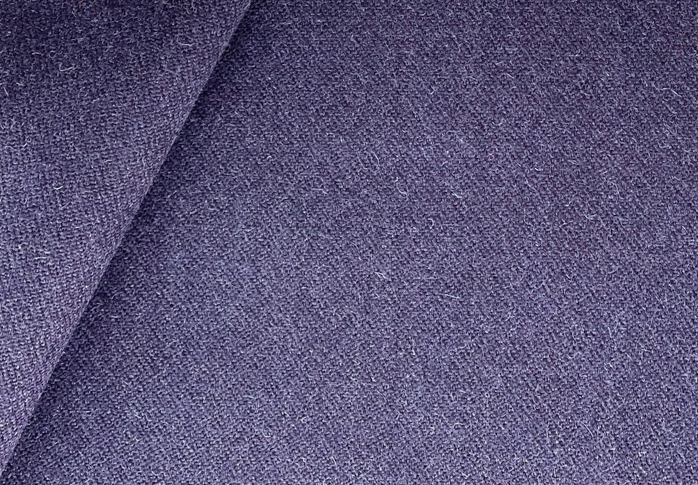High-End Moderne Heathered Deep Eggplant Wool Blend (Made in Italy)