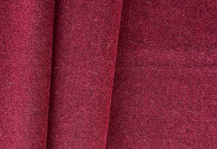 High-End Moderne Heathered Jeweled Cranberry Wool Blend (Made in Italy)