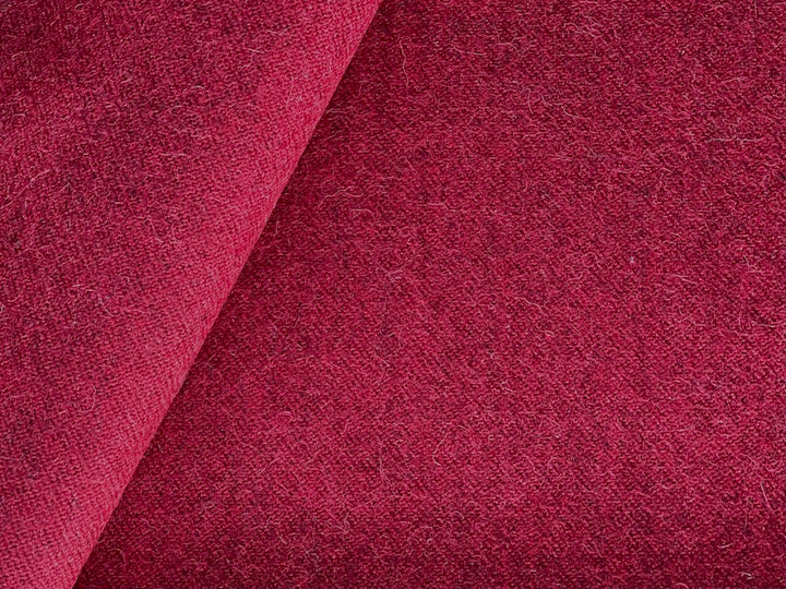High-End Moderne Heathered Jeweled Cranberry Wool Blend (Made in Italy)