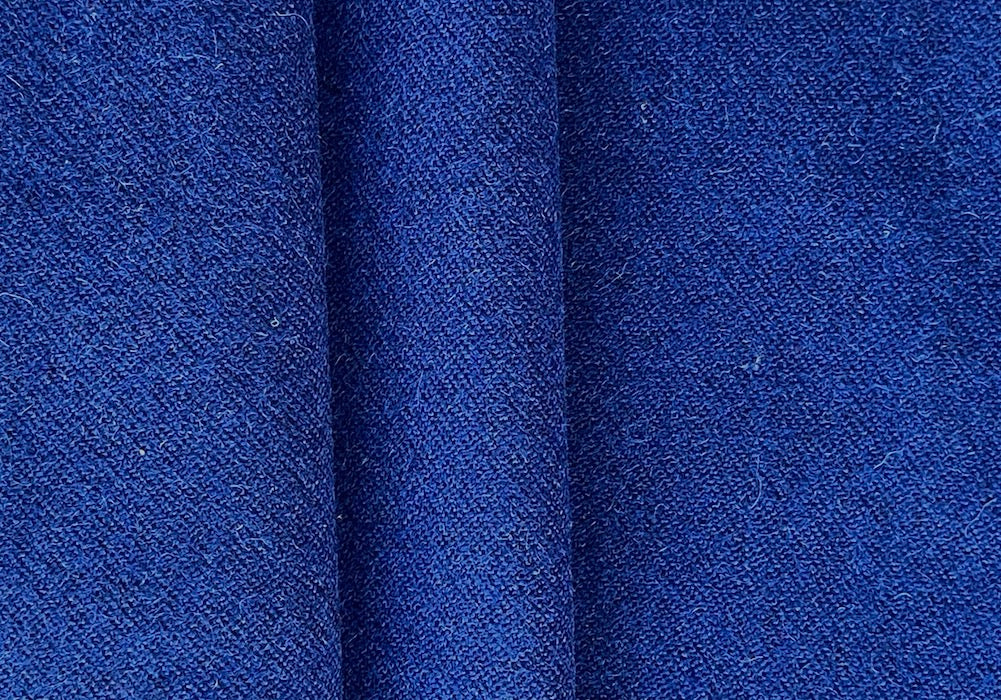 High-End Moderne Heathered Marine Blue Wool Blend (Made in Italy)