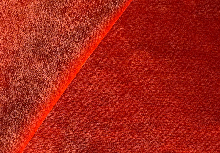 Tangerine Dream Upholstery Chenille Velvet (Exclusively Made for Britex in Turkey)