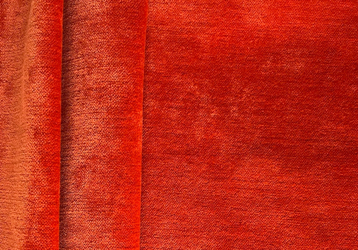 Tangerine Dream Upholstery Chenille Velvet (Exclusively Made for Britex in Turkey)