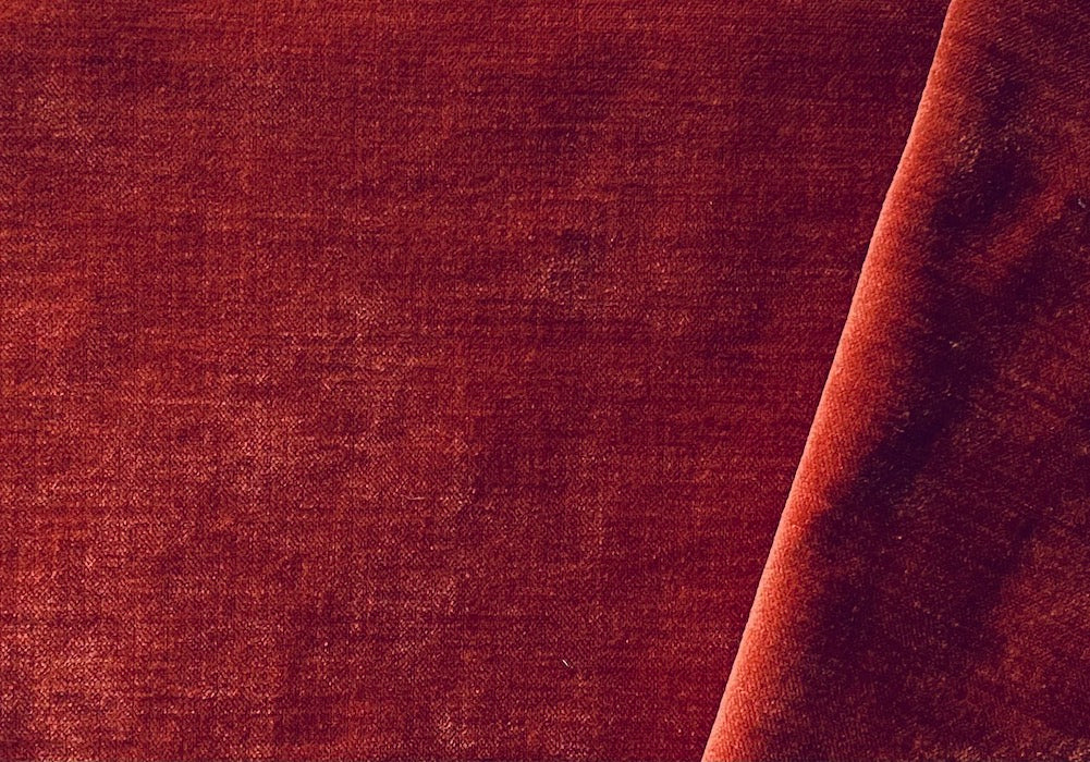 Spiced Rust Upholstery Chenille Velvet (Exclusively Made for Britex in Turkey)