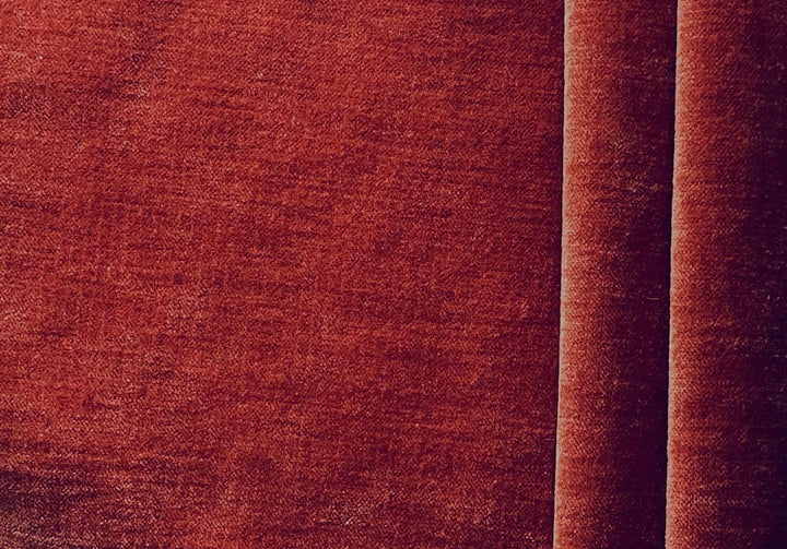 Spiced Rust Upholstery Chenille Velvet (Exclusively Made for Britex in Turkey)