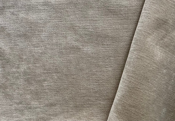 Milky Taupe Upholstery Chenille Velvet (Exclusively Made for Britex in Turkey)