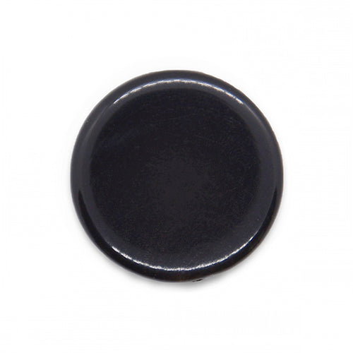 Simple Black Horn Button (Made in Italy)