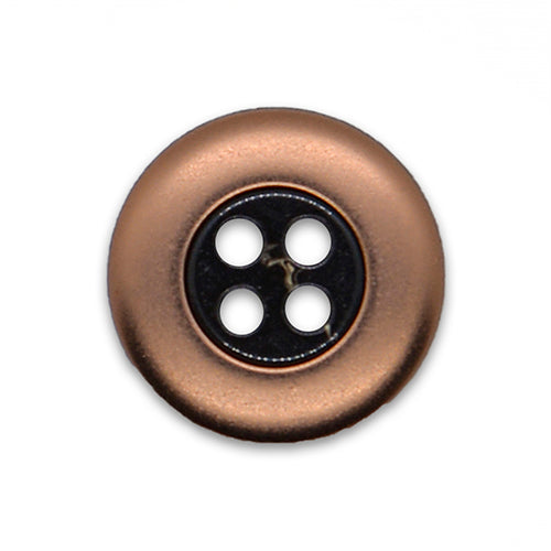 11/16" Brown & Copper Horn Button (Made in Italy)