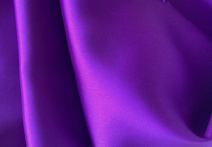 Electric French Violet Polyester Mikado
