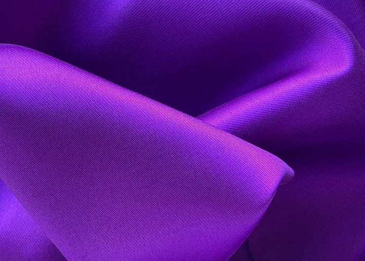 Electric French Violet Polyester Mikado