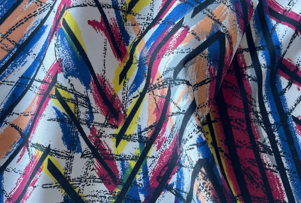 Paul Smith Summery Abstract Expressionistic Cotton & Viscose Lawn (Made in Italy)