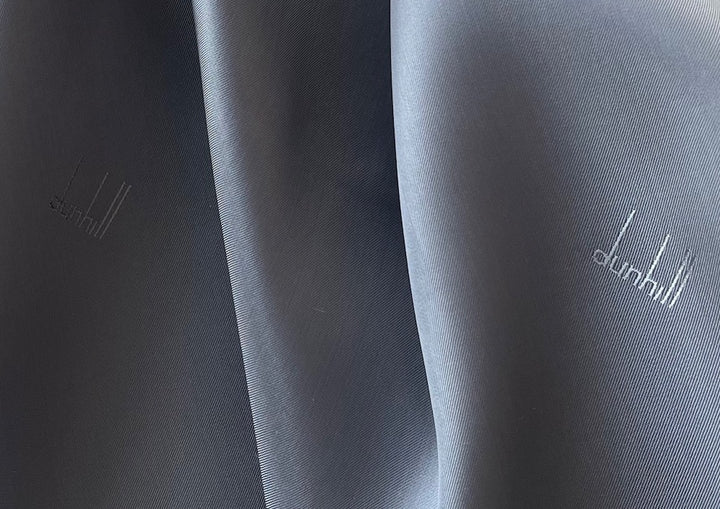 "dunhill" Signature Whale Grey Rayon Bemberg Twill Jacquard Lining (Made in Italy)