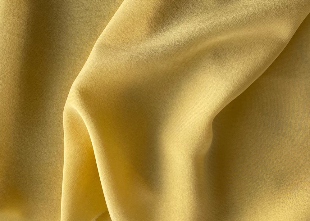 Opulent Stingray Gold Silk Satin Charmeuse (Made in Italy)