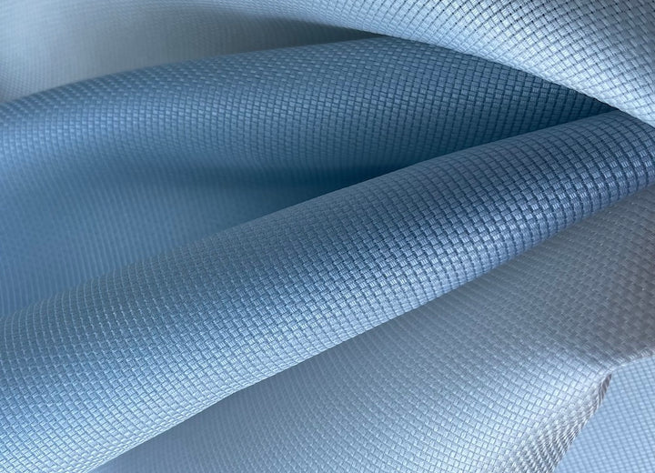 Semi-Sheer Ombré Blue Ice Silk Gazaar (Made in Italy)