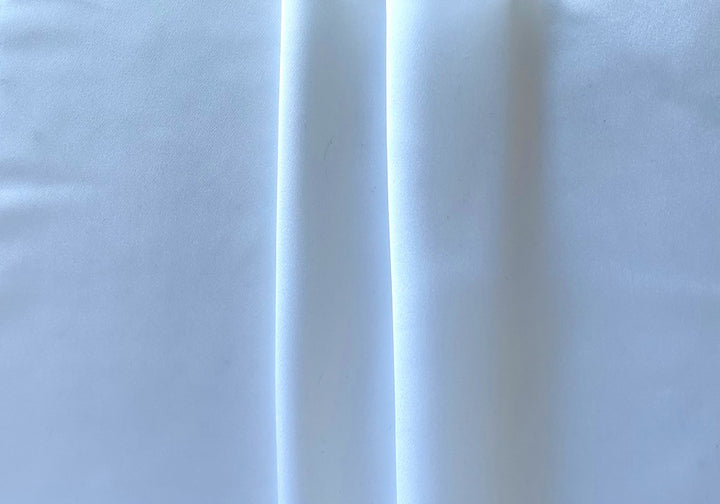 Gleaming Powder White Polyester Duchess Satin