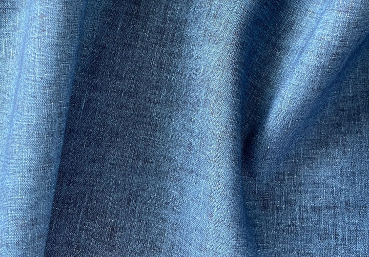 Loro Piana Heathered Inky Blueberry Slush Dip-Dyed Linen & Cotton (Made in Italy)