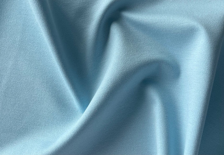 Powder Blue Viscose Blend Ponte Double-Knit