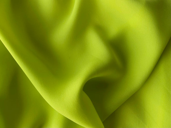 Semi-Sheer Acid Chartruese Green Silk Georgette