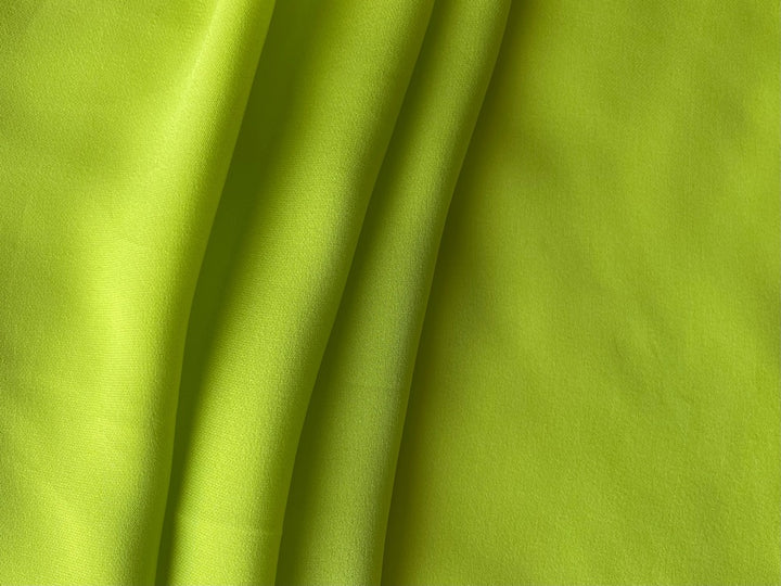 Semi-Sheer Acid Chartruese Green Silk Georgette