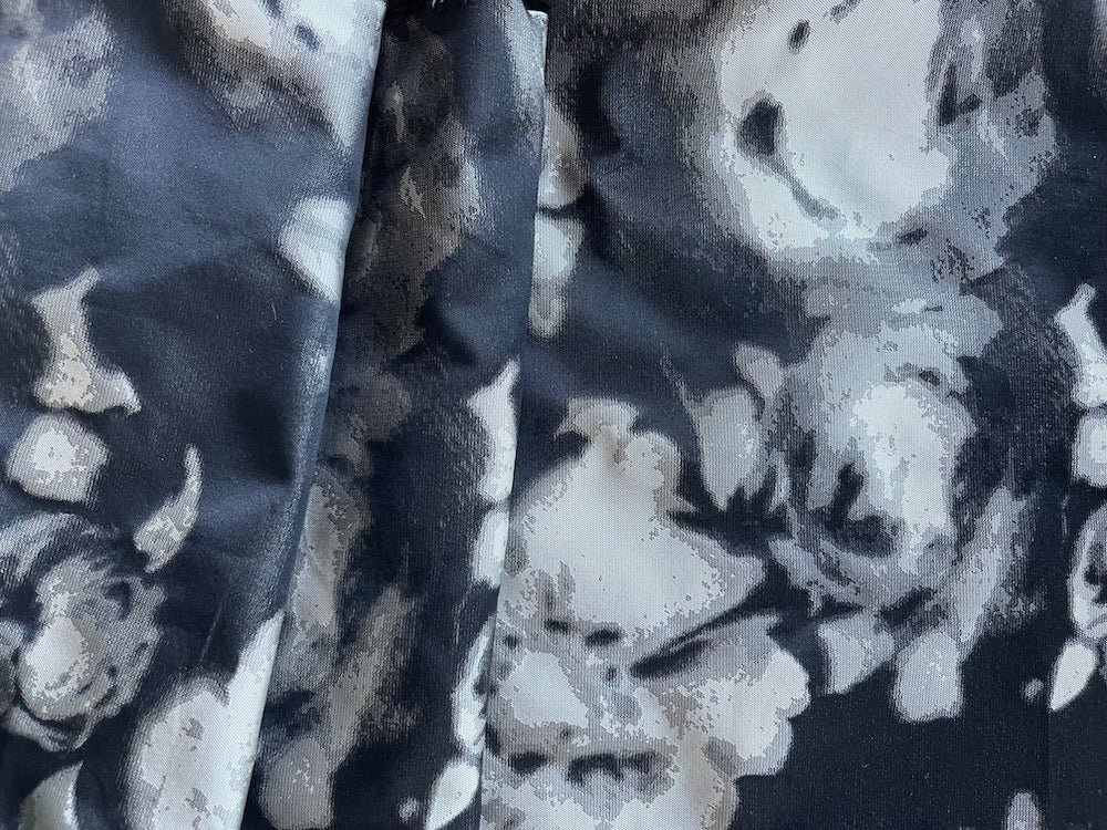 Reversible Greige & Soft Black Crisp Polyester Taffeta