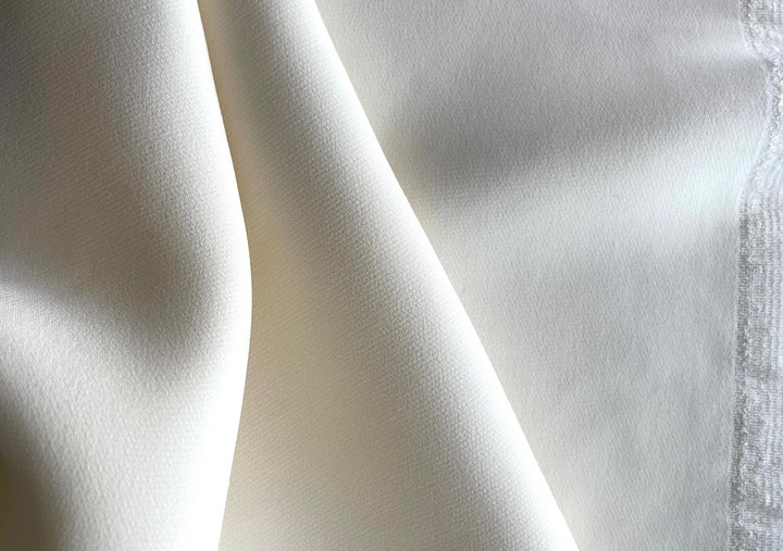 Couture Sweet Ivory Luxurious Matte 4-Ply Silk Crepe  (Made in Italy)