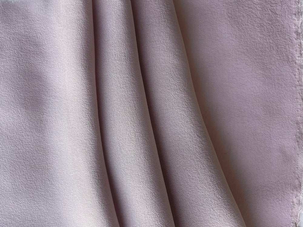 Semi-Sheer Romantically Soft Buffed Mauve Silk Crepe Georgette (Made in Italy)