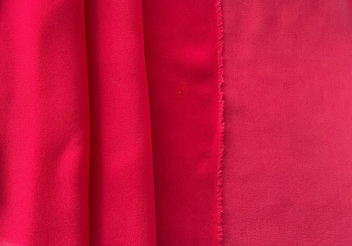 Semi-Sheer Swanky Maraschino Red Silk Chiffon (Made in Italy)