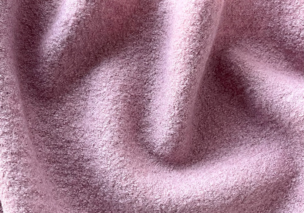 Delicately Mauve Boiled Wool Coating (Made in Germany)