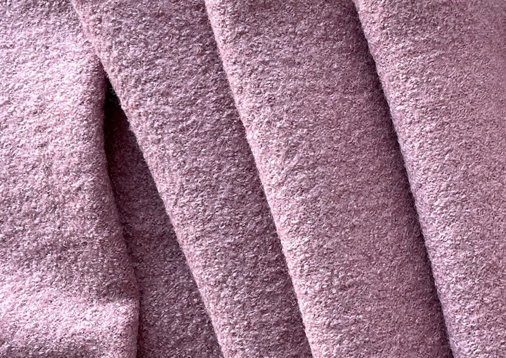Delicately Mauve Boiled Wool Coating (Made in Germany)