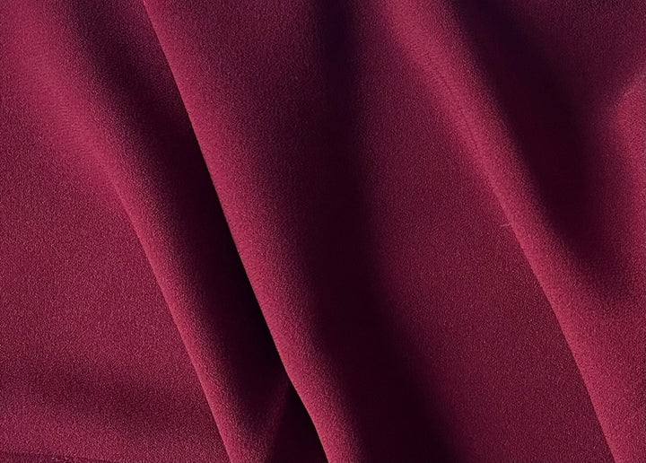 Headily Rich Burgundy Viscose Crepe  (Made in Italy)