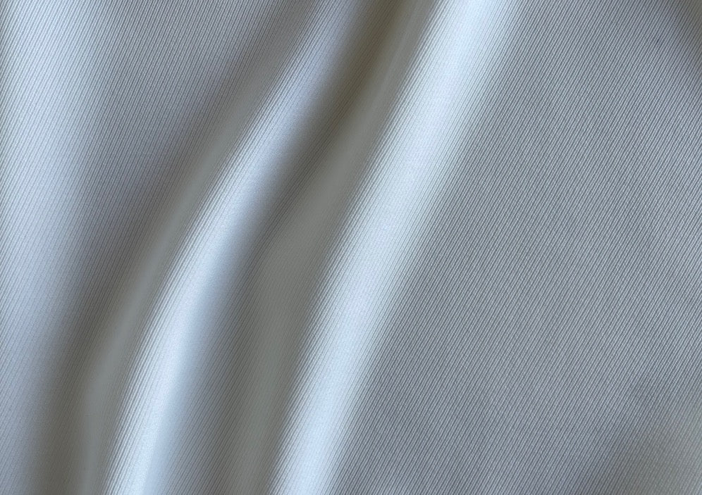 Mid-Weight Pure Dyed White Wool Calvary Twill (Made in Italy)