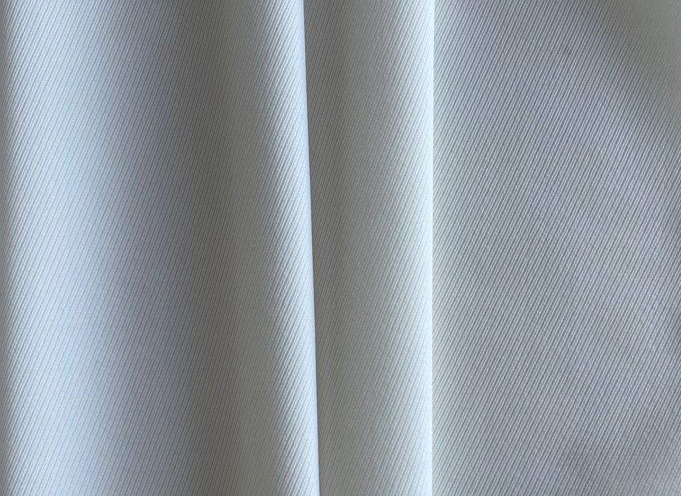Mid-Weight Pure Dyed White Wool Calvary Twill (Made in Italy)
