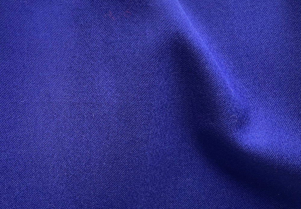 Selvedged Royal Blue Virgin Wool Flannel (Made in Italy)