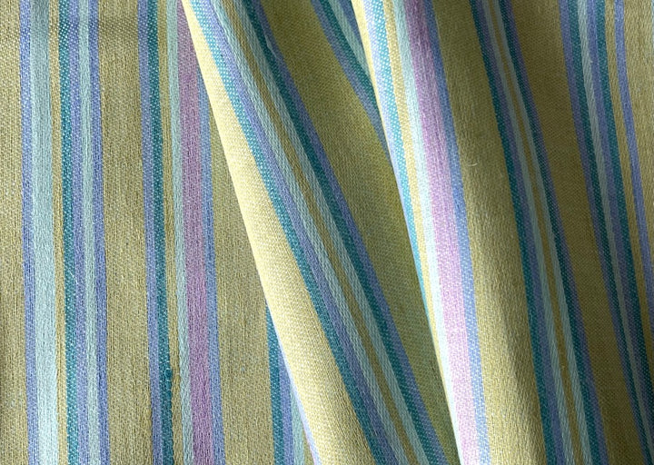 Loro Piana Summertime Striped Kiwi Lime Linen (Made in Italy)