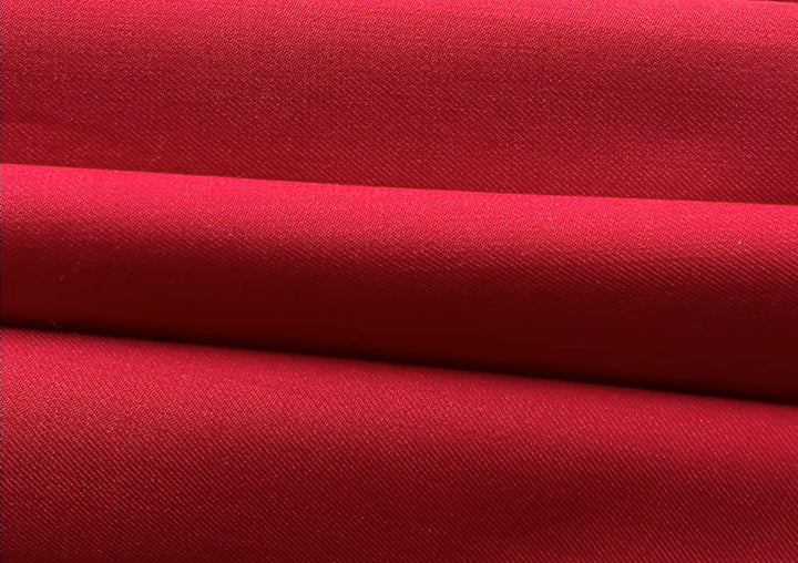 Delectable Candy Red Wool Twill Gabardine (Made in Italy)