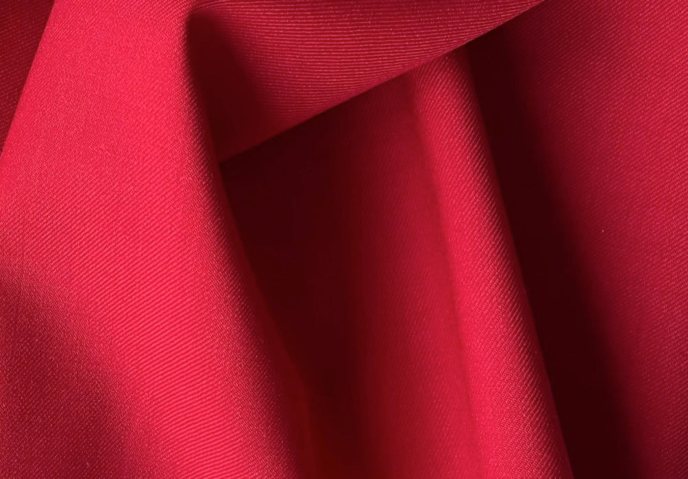 Delectable Candy Red Wool Twill Gabardine (Made in Italy)